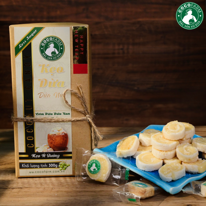 Kẹo Dừa dứa non - COCOFARM 300g