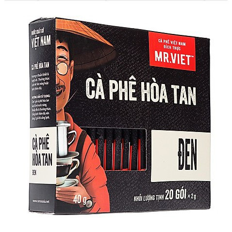 Cà Phê Hòa Tan Đen - MR.VIET 40gr